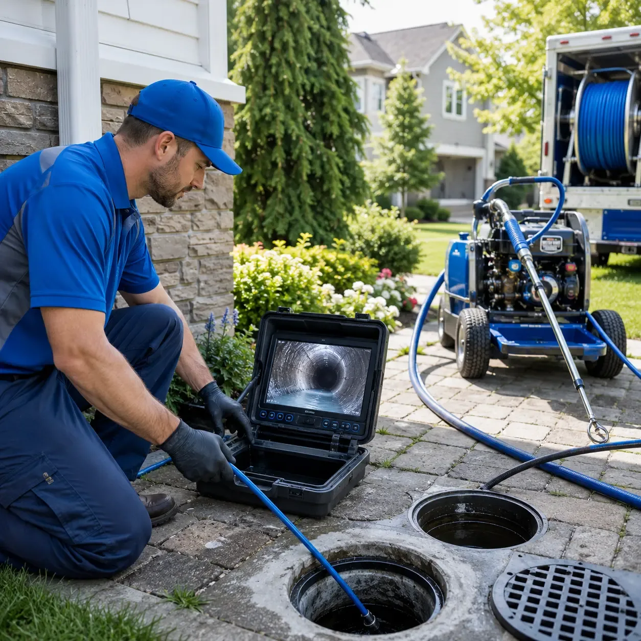 Outdoor drain cleaning professionals serving Warfield, KY