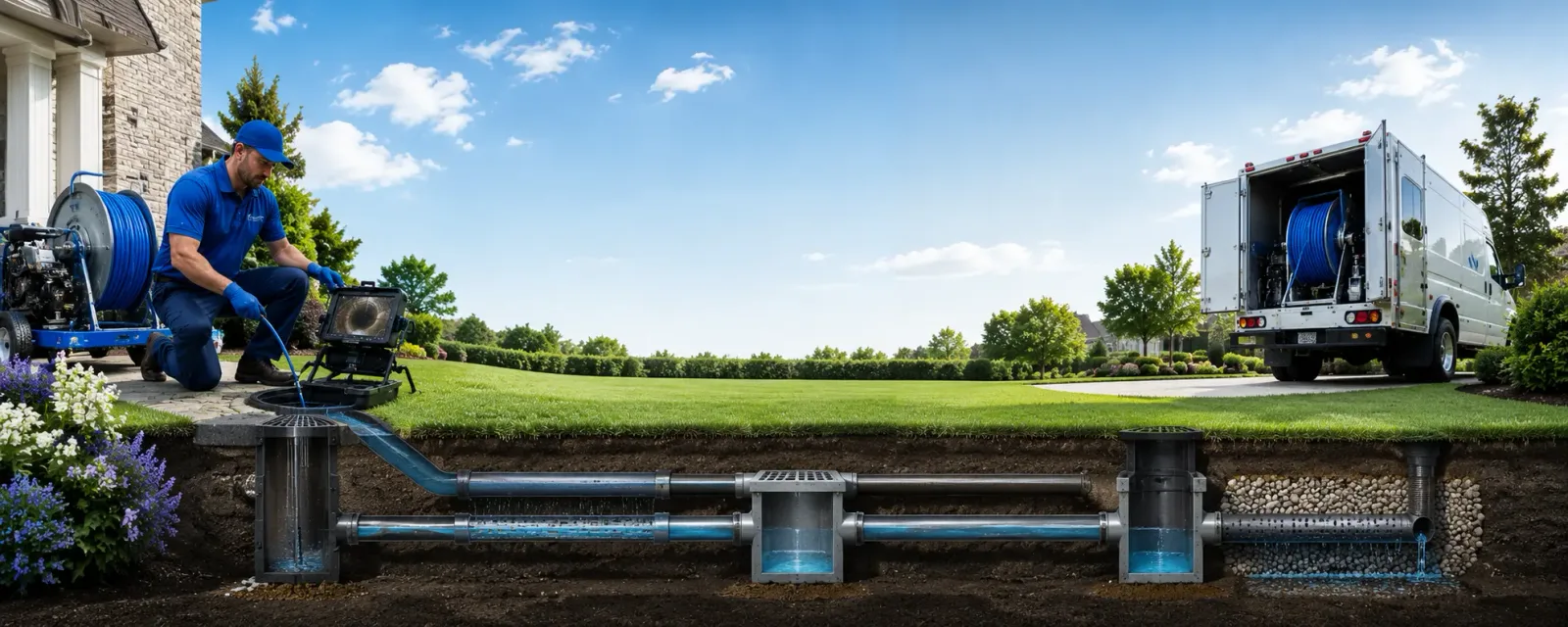 Outdoor drain cleaning information for Warfield, KY
